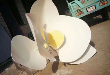 烤漆玉蘭花雕塑廠家  公園小品  現(xiàn)代不銹鋼玉蘭花雕塑廠