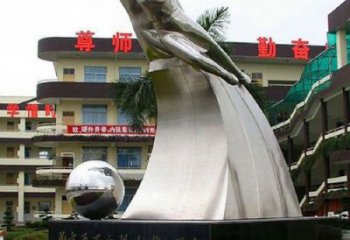 烤漆飛躍雕塑廠家 體育小品 創意不銹鋼飛躍雕塑