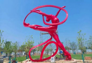 廣場飛躍雕塑廠家 中式小品 烤漆不銹鋼飛躍雕塑