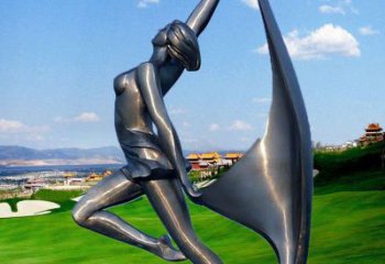 公園飛躍雕塑廠家 戶外擺件 大型不銹鋼飛躍雕塑小品
