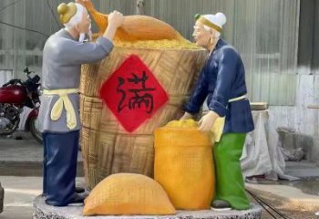 創意農耕雕塑廠家  農村擺件小品 公園農耕雕塑廠