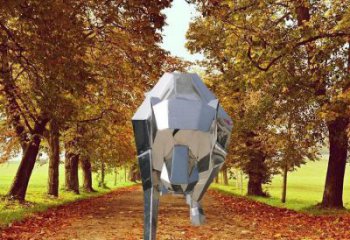 抽象金錢豹雕塑廠家 公園小品  異形不銹鋼金錢豹雕塑