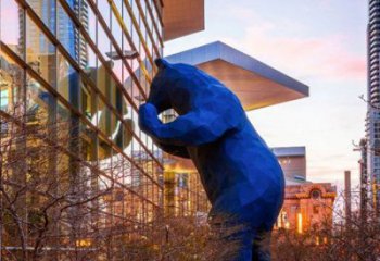 彩繪北極熊雕塑廠家  公園擺件 街頭北極熊雕塑廠