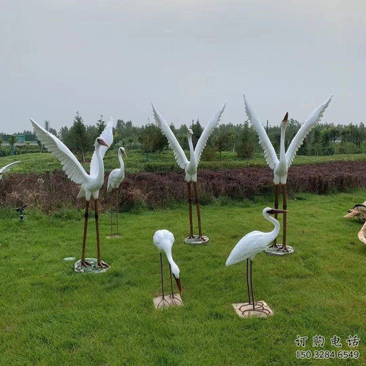 公園仙鶴雕塑制品