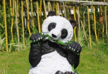 店門口熊貓雕塑供應 創(chuàng)意動漫雕塑 仿真雕塑擺件
