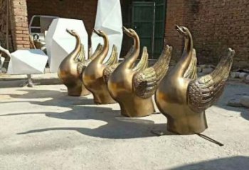 定制大型天鵝雕塑 門(mén)口創(chuàng)意雕塑 售樓處小品