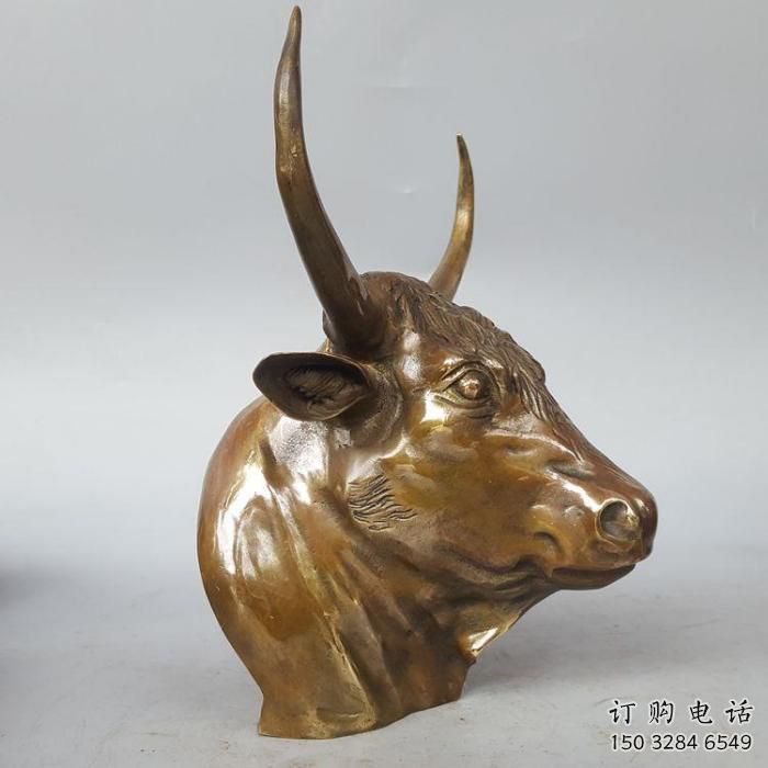 風(fēng)景區(qū)不銹鋼牛頭雕塑 售樓處廣場雕塑 仿古擺件
