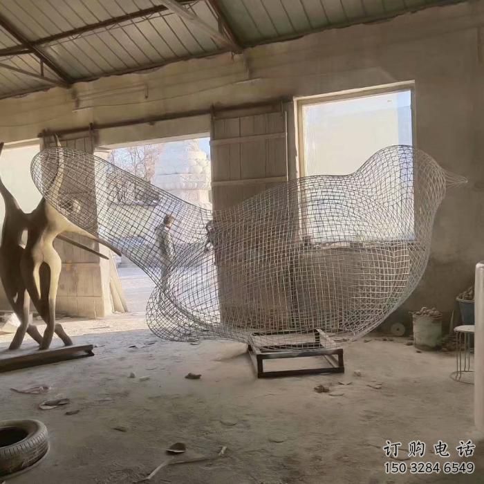 海南街道鳥類雕塑，動物小品，剪影工藝
