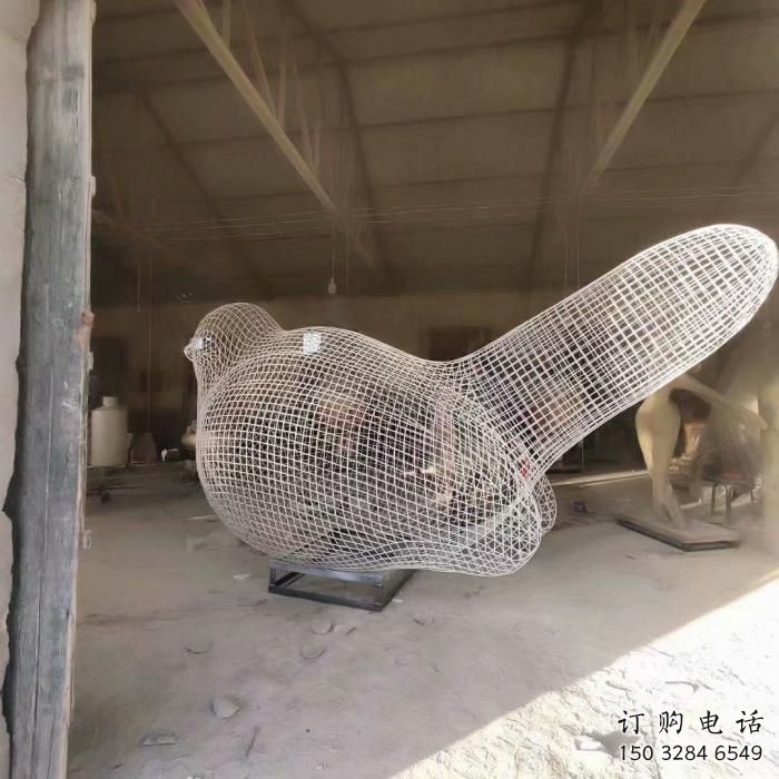江西庭院鳥類雕塑，動物小品，網(wǎng)格工藝