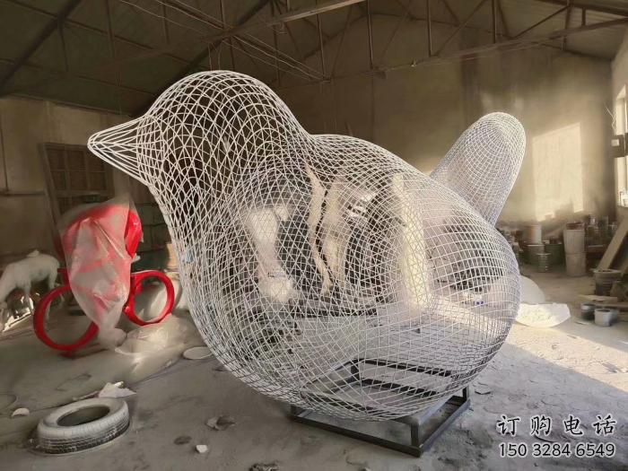 湖南小區鳥類雕塑，抽象系列，網格工藝