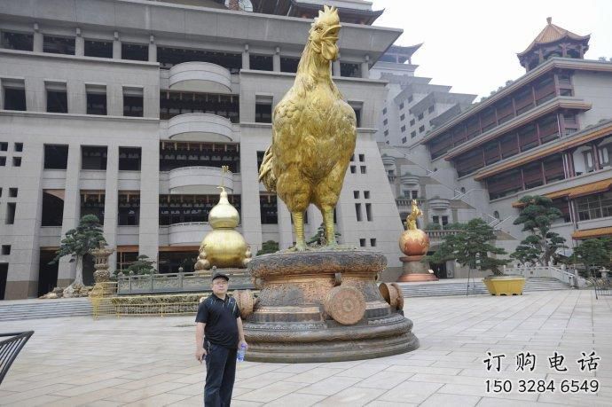 西藏操場小雞雕塑，景觀題材，鍍銅工藝