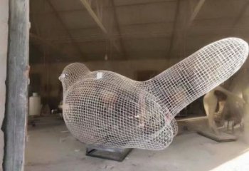 江西庭院鳥(niǎo)類雕塑，動(dòng)物小品，網(wǎng)格工藝