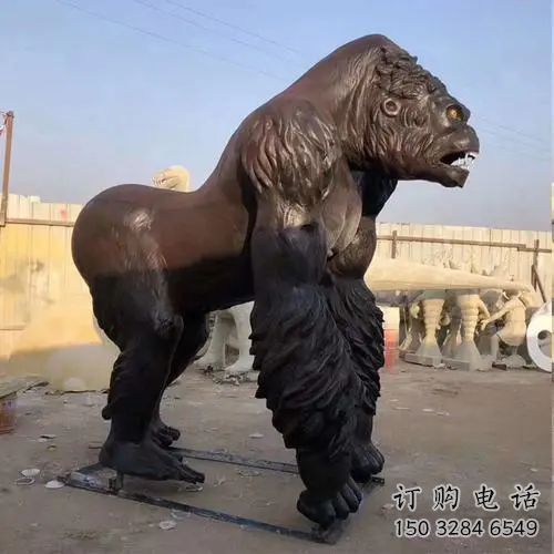 貴州商場(chǎng)黑猩猩雕塑 仿真動(dòng)物雕塑 店門口小品