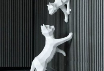 供應(yīng)售樓部貓咪雕塑，噴砂發(fā)光雕塑，彩繪題材
