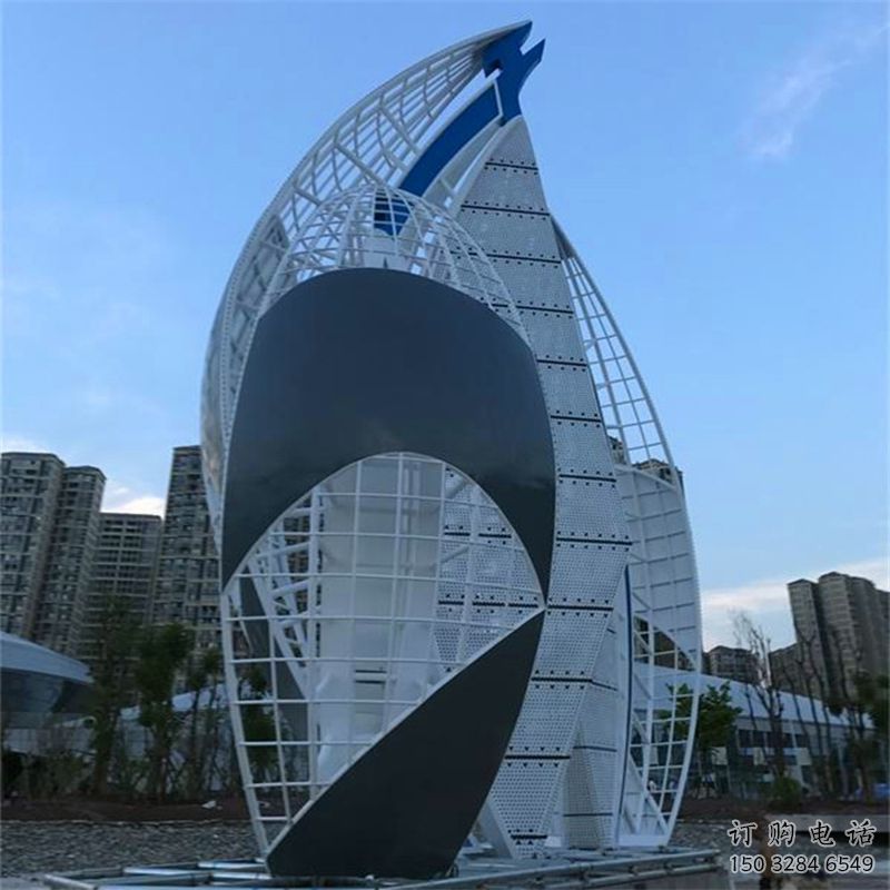 大型帆船雕塑廠家，鍍銅景觀雕塑，鏡面工藝