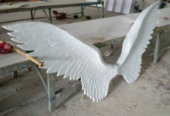 公園翅膀雕塑廠家，噴砂發(fā)光雕塑，鍛造工藝