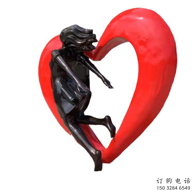 大門口愛心雕塑生產(chǎn)廠家 發(fā)光公園雕塑 仿真雕塑