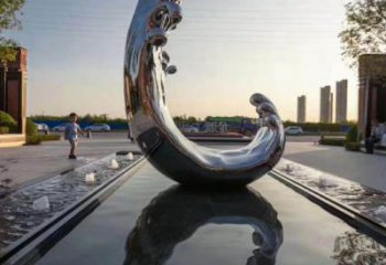 游樂場浪花雕塑廠家 發光公園波浪雕塑 噴漆波浪雕塑