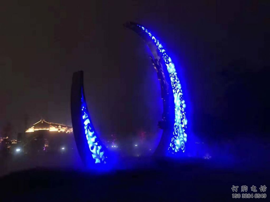 房地產月亮雕塑制作廠家，仿古景觀雕塑，噴砂制造