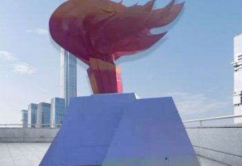 部隊(duì)火焰雕塑廠家 景觀美陳小品 噴漆雕塑