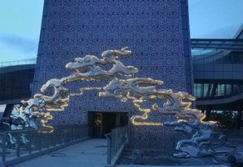 彩繪大門雕塑 電鍍現代雕塑 公園拱門雕塑生產商