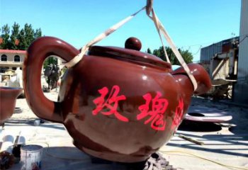 彩繪天壺雕塑廠家 電鍍現代懸空雕塑 公園流水雕塑