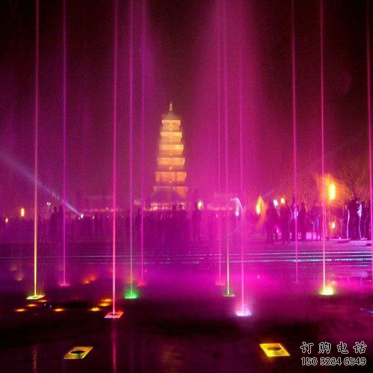 程控方式水景噴泉雕塑，多彩設(shè)計(jì)理念