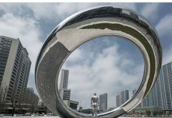 鏤空圓環雕塑，噴水景觀雕塑，噴泉結構形式
