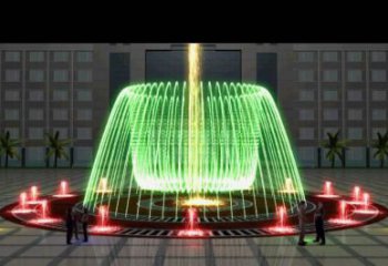 噴泉雕塑效果圖，燈光數(shù)控效果，公園噴泉雕塑制造商