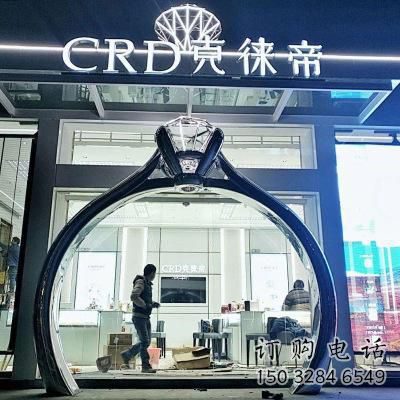 戒指拱門雕塑，形象美陳擺件，不銹鋼景觀拱門雕塑