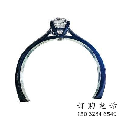 鉆戒拱門雕塑，美陳景觀小品，不銹鋼鉆戒大門雕塑