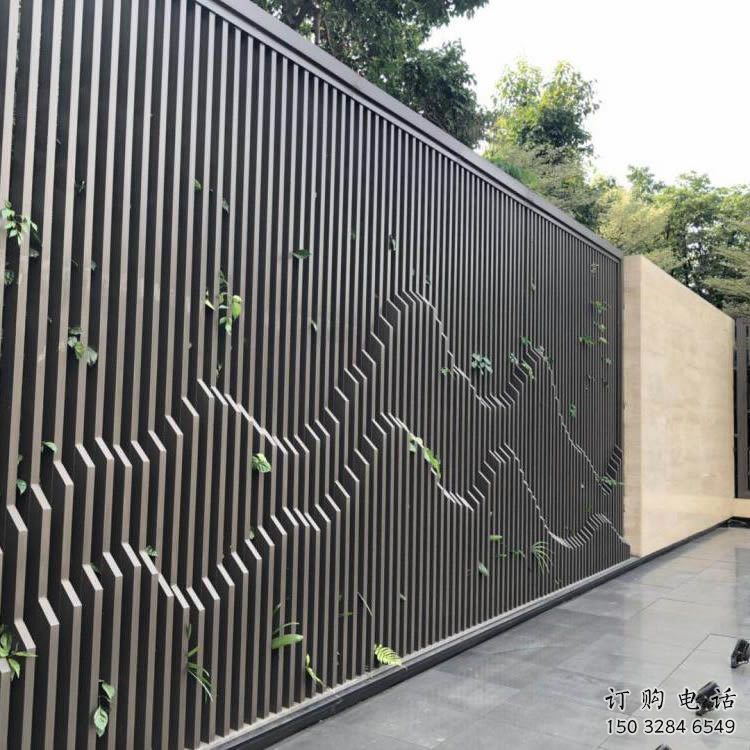 鏤空景墻雕塑，拉絲工藝不銹鋼雕塑