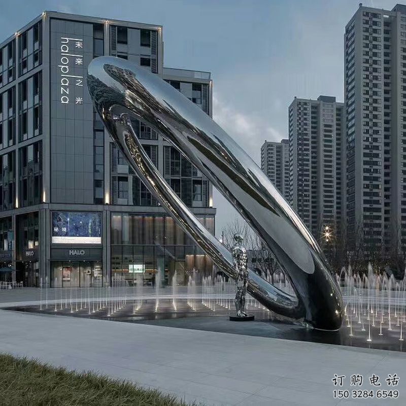 制作圓環雕塑，噴泉組合體，旱地圓環噴泉雕塑類型