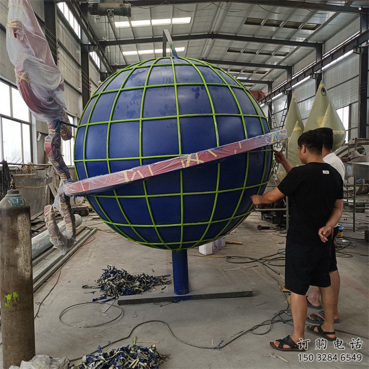 地球雕塑制造商，標識雕塑，不銹鋼地球雕塑廠家