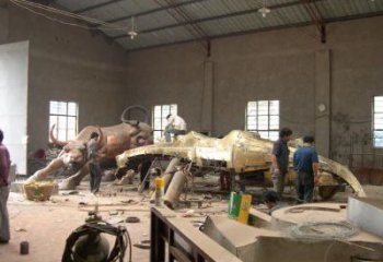 景觀恐龍雕塑生產，景區案例，景觀幾何恐龍雕塑制作