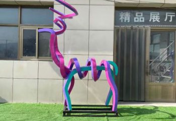 公園小鹿雕塑