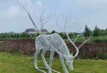 梅花鹿雕塑指用，景觀雕塑，園林燈光梅花鹿雕塑點擊