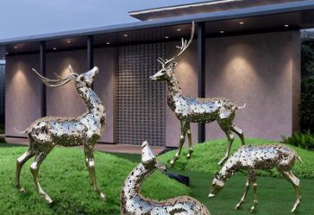 花片小鹿雕塑制造商，城市雕塑，公園鏤空小鹿雕塑觀賞型