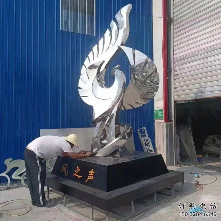 鳳凰雕塑制作廠家，城市雕塑，不銹鋼鳳凰雕塑生產