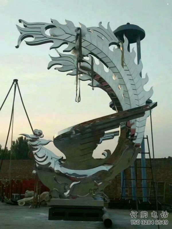 景觀鳳凰雕塑供求，美陳雕塑，藝術不銹鋼鳳凰雕塑優選