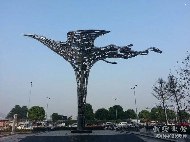 鳳凰雕塑方案精品，景觀雕塑，抽象鳳凰雕塑生產商