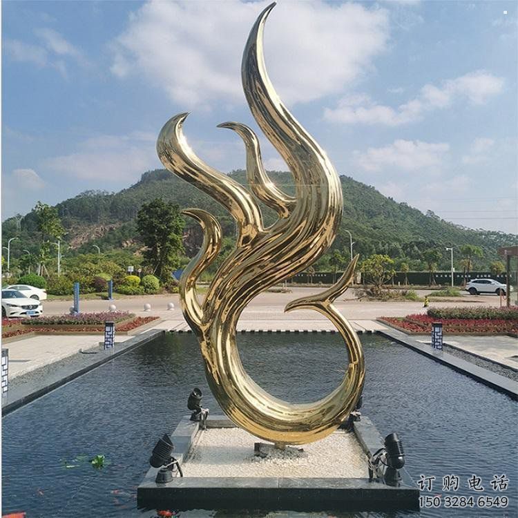 鳳凰雕塑優(yōu)價，村標概念，不銹鋼電鍍鳳凰雕塑廠家