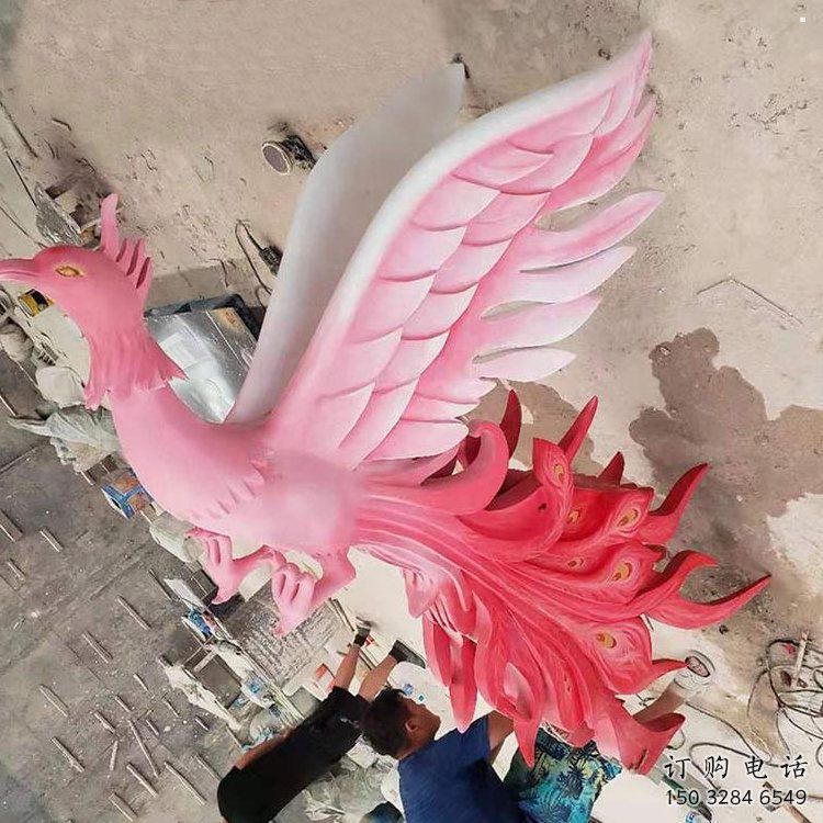 雕塑鳳凰景觀廠家，美陳雕塑，玻璃鋼鳳凰雕塑廠家