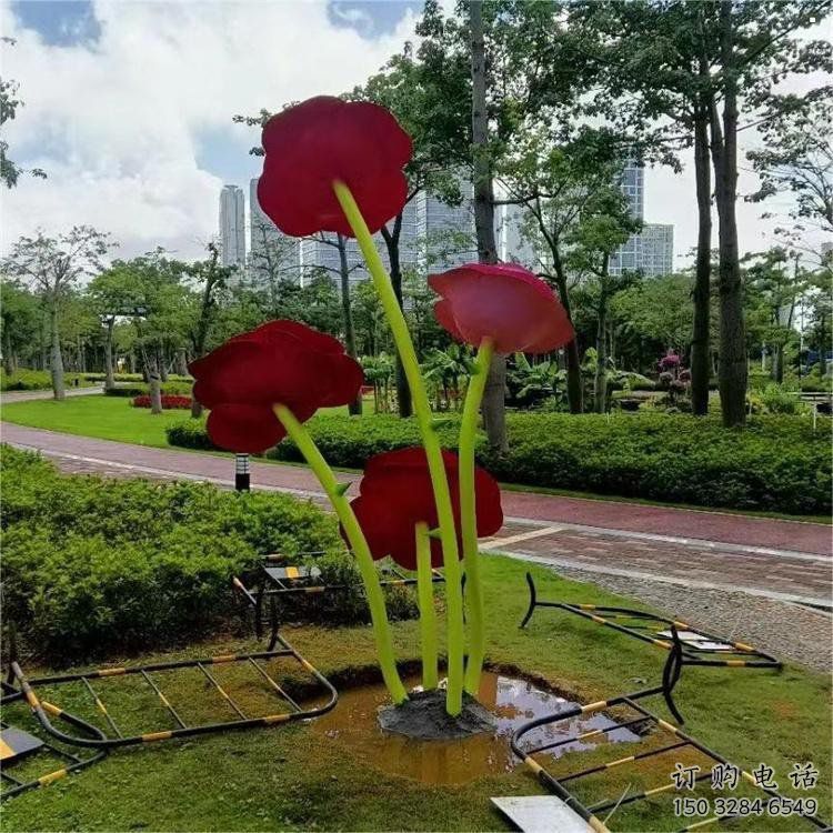 農村玫瑰雕塑