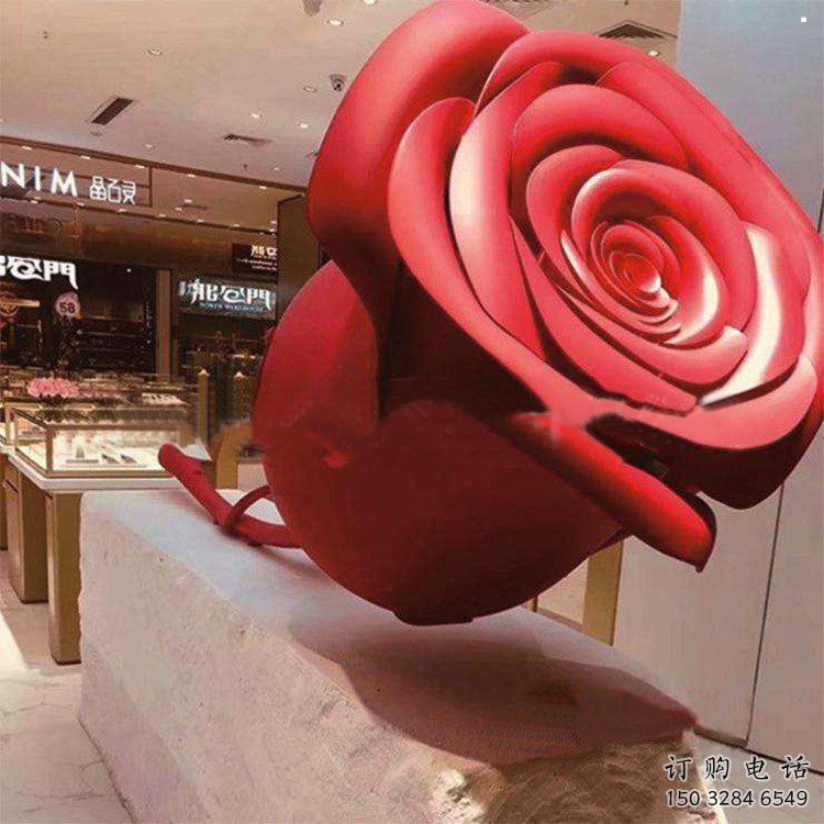 月季雕塑生產(chǎn),透雕系列,紀(jì)念月季花朵雕塑展品