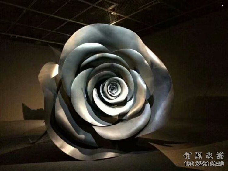 月季花雕塑優選，白鋼構件，景觀不銹鋼月季花雕塑工程