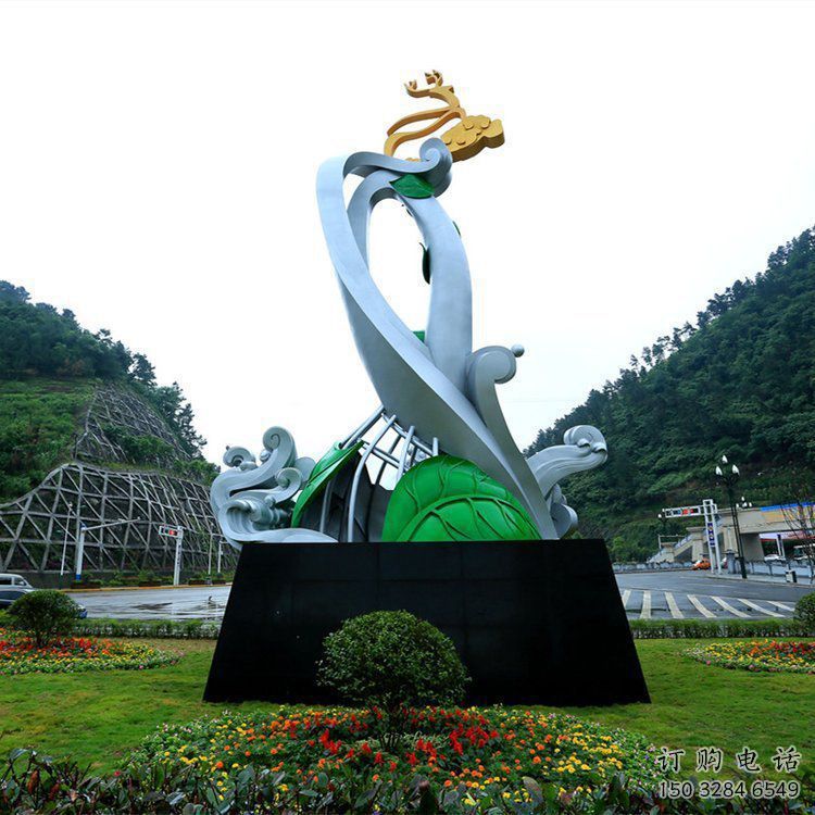 廣場蘭花雕塑供求，露天雕塑，蘭花花朵雕塑標(biāo)準(zhǔn)廠家