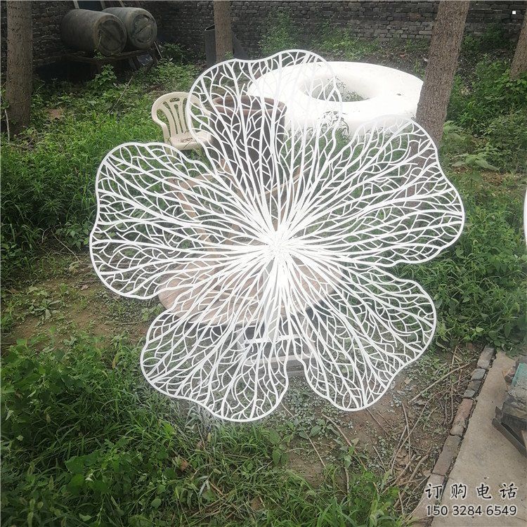 景觀花朵雕塑工程，地標(biāo)擺件，鏤空花朵雕塑廠家精選