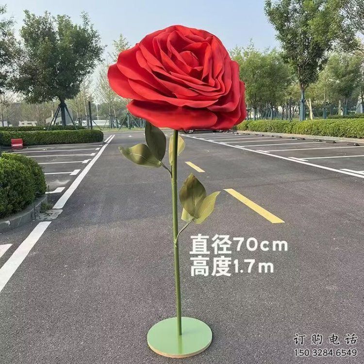 花朵月季雕塑生產(chǎn)，美陳雕塑，景觀月季花朵雕塑優(yōu)選