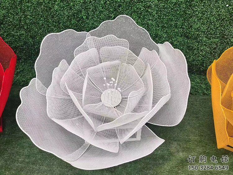 牡丹花雕塑標準，廣場系列，戶外鏤空牡丹花雕塑指用